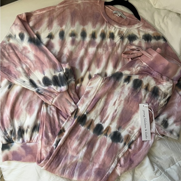 Young Fabulous & Broke Tops - NWT Young Fabulous & Broke Tie Dye Top Joggers Set